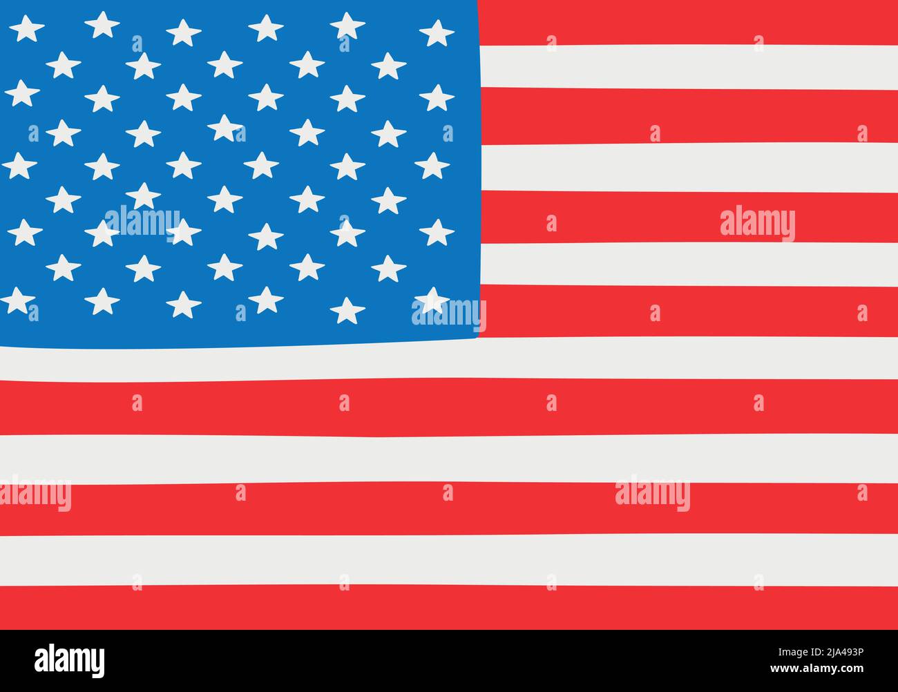 Vector hand drawn doodle sketch American USA flag Stock Vector Image ...