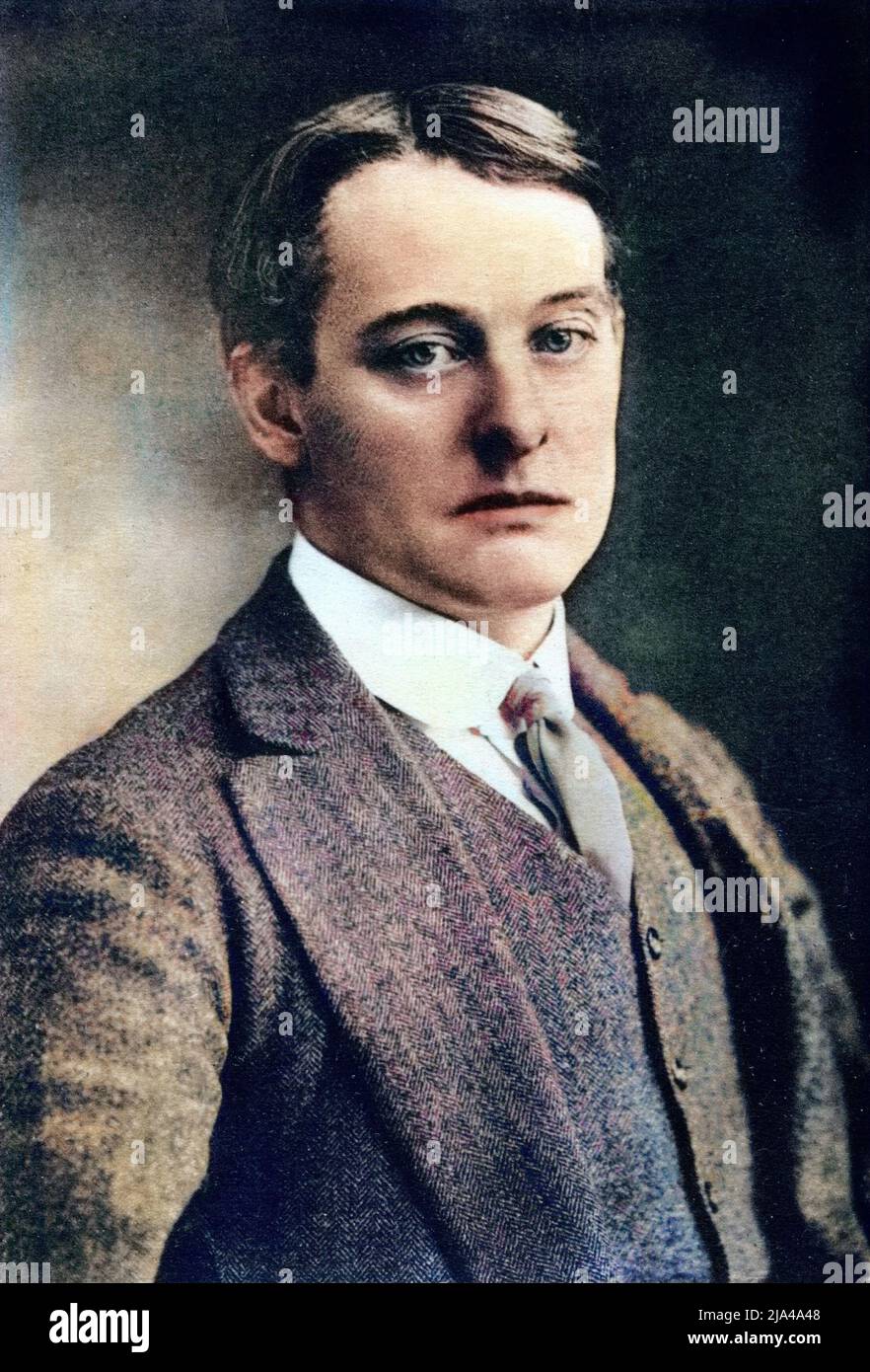 Portrait de l'ecrivain et traducteur britannique Alfred Douglas (1870-1945) - Lord Alfred Bruce Douglas (1870 – 1945), nicknamed Bosie - English author, poet and translator, better known as the friend and lover of writer Oscar Wilde Stock Photo