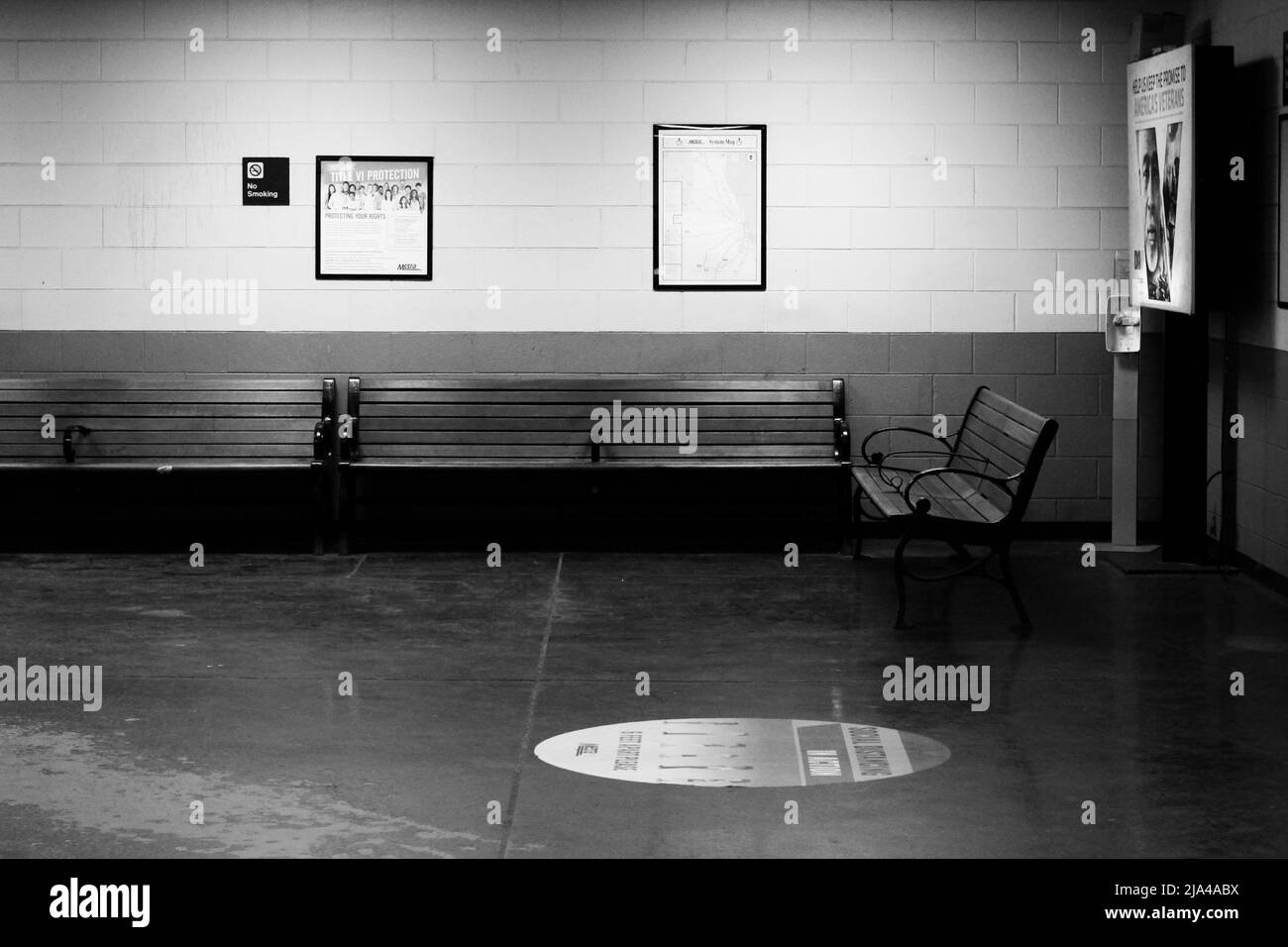 Waiting room design seats Black and White Stock Photos & Images - Alamy