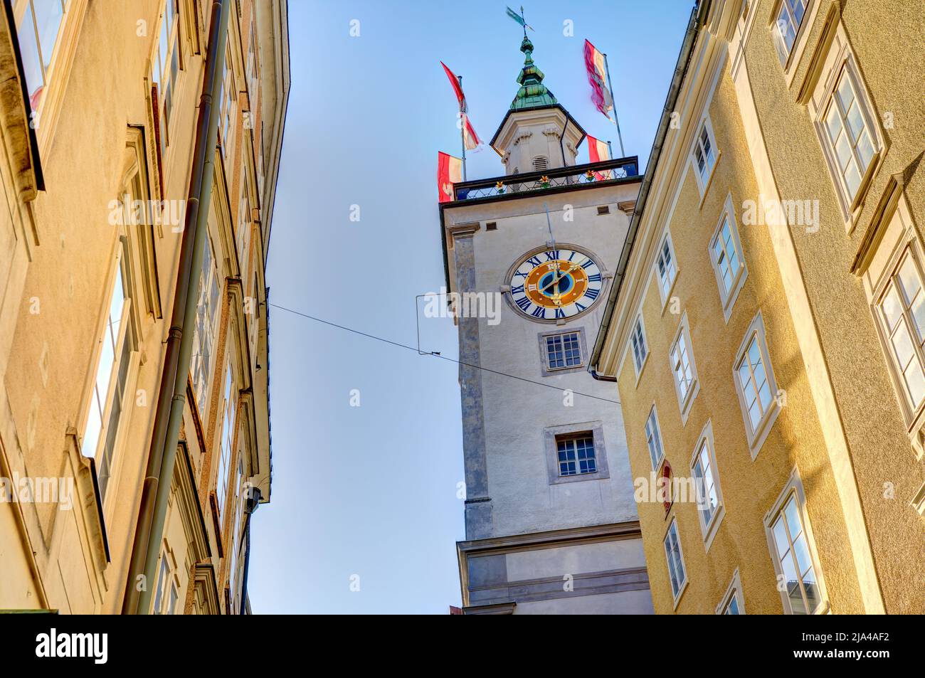 Salzburg city center, HDR Image Stock Photo - Alamy