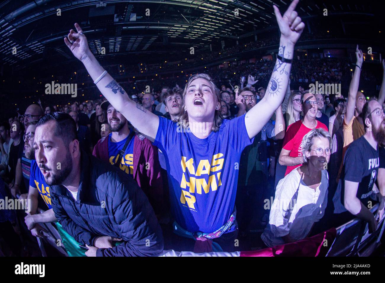 Herning, Denmark. 26th May, 2022. Concert goers seen at a live concert with the Danish rock band Kashmir at Jyske Bank Boxen in Herning. (Photo Credit: Gonzales Photo/Alamy Live News Stock Photo