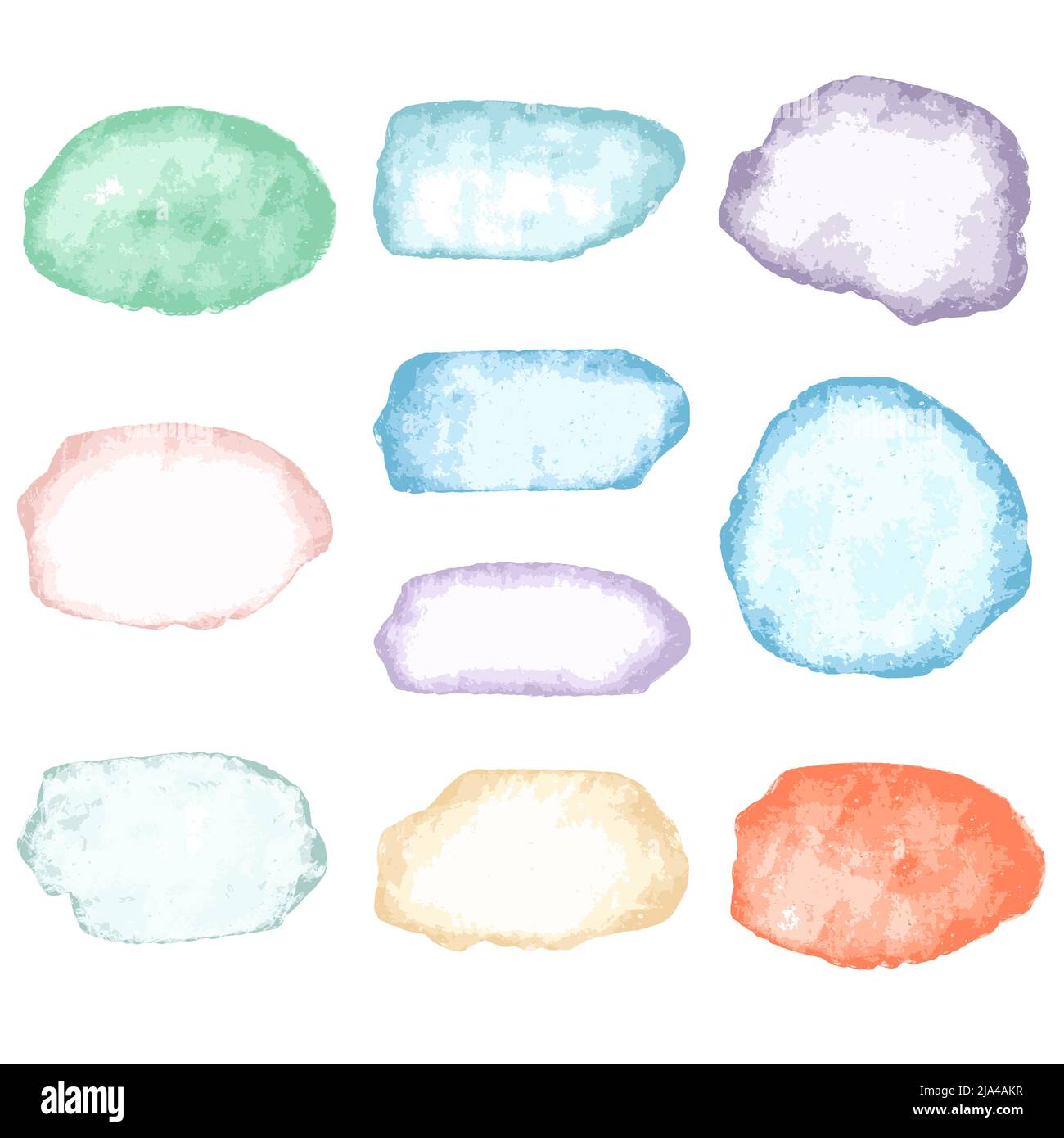 Vector watercolor stains set Stock Vector