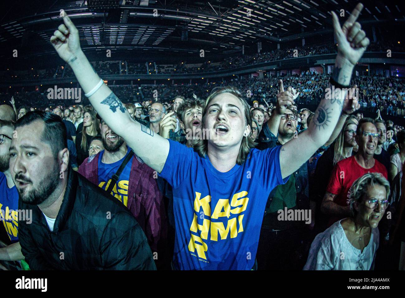 Herning, Denmark. 26th May, 2022. Concert goers seen at a live concert with the Danish rock band Kashmir at Jyske Bank Boxen in Herning. (Photo Credit: Gonzales Photo/Alamy Live News Stock Photo