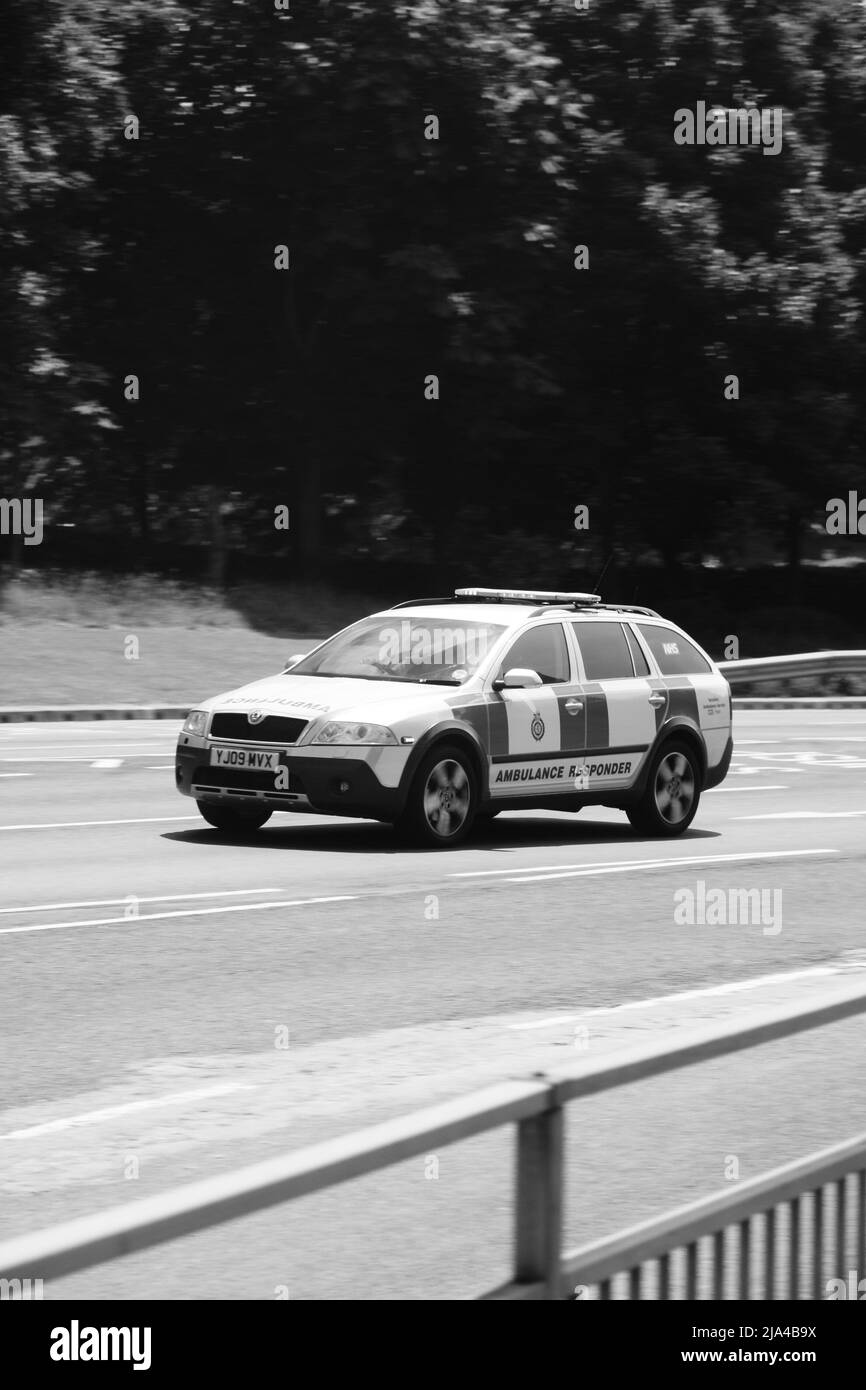 Paramedic rapid response Vehicle, Ambulance Car Stock Photo