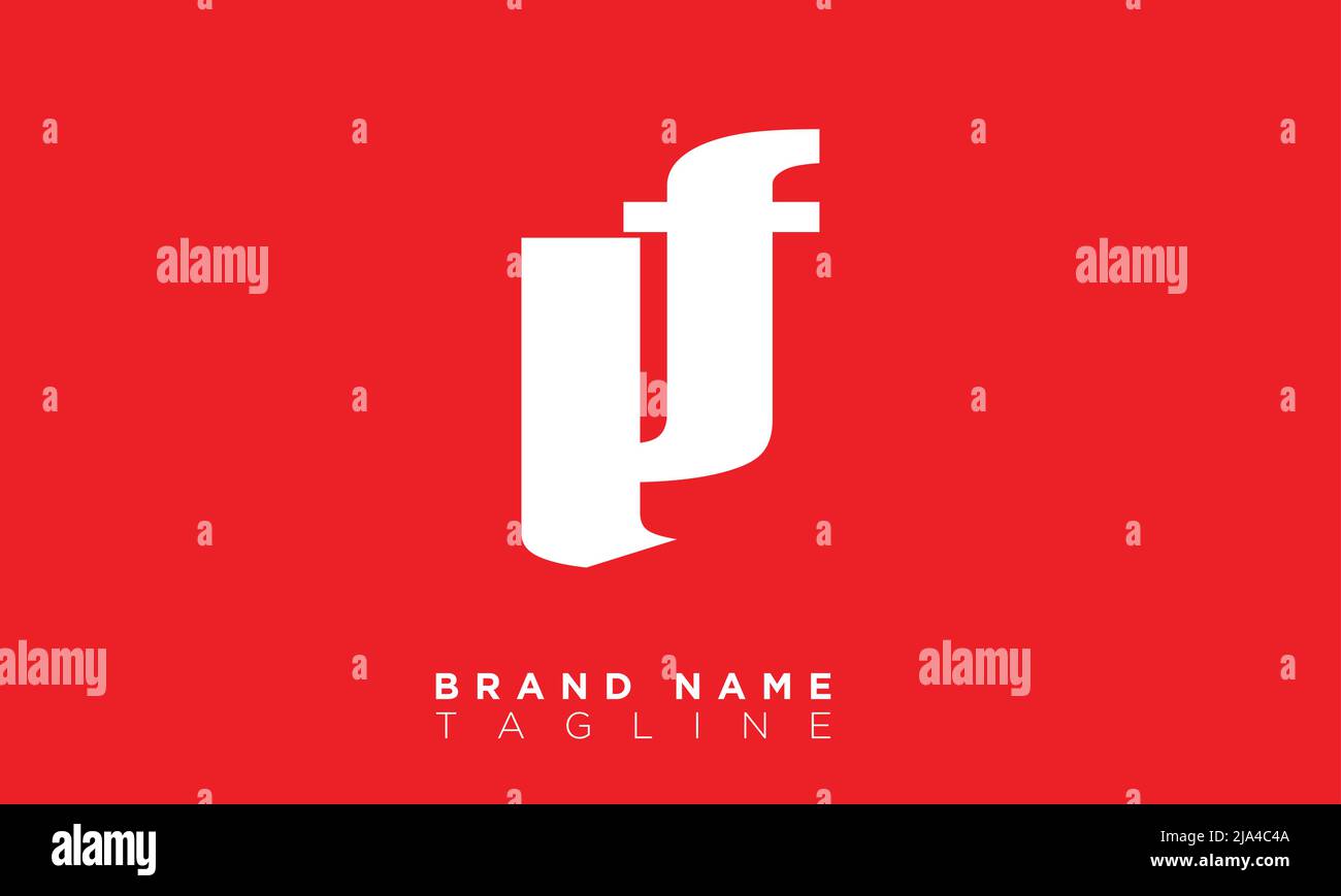 UF Alphabet letters Initials Monogram logo Stock Vector