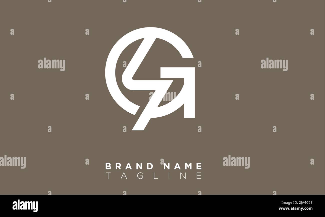 SG Alphabet letters Initials Monogram logo Stock Vector