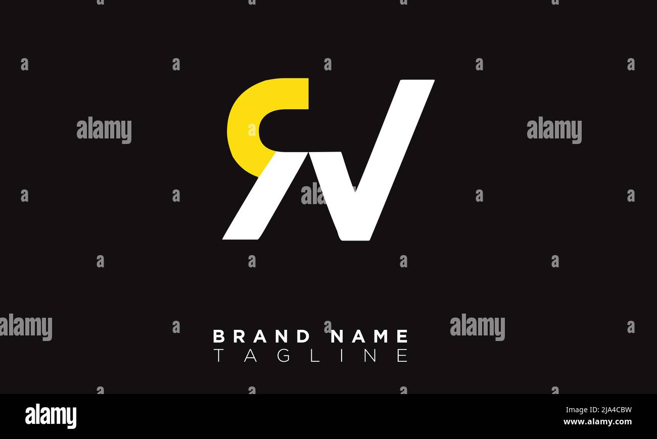 RV Alphabet letters Initials Monogram logo Stock Vector