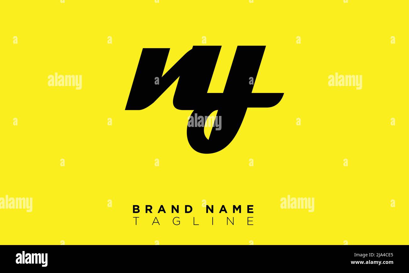 NY Alphabet letters Initials Monogram logo Stock Vector