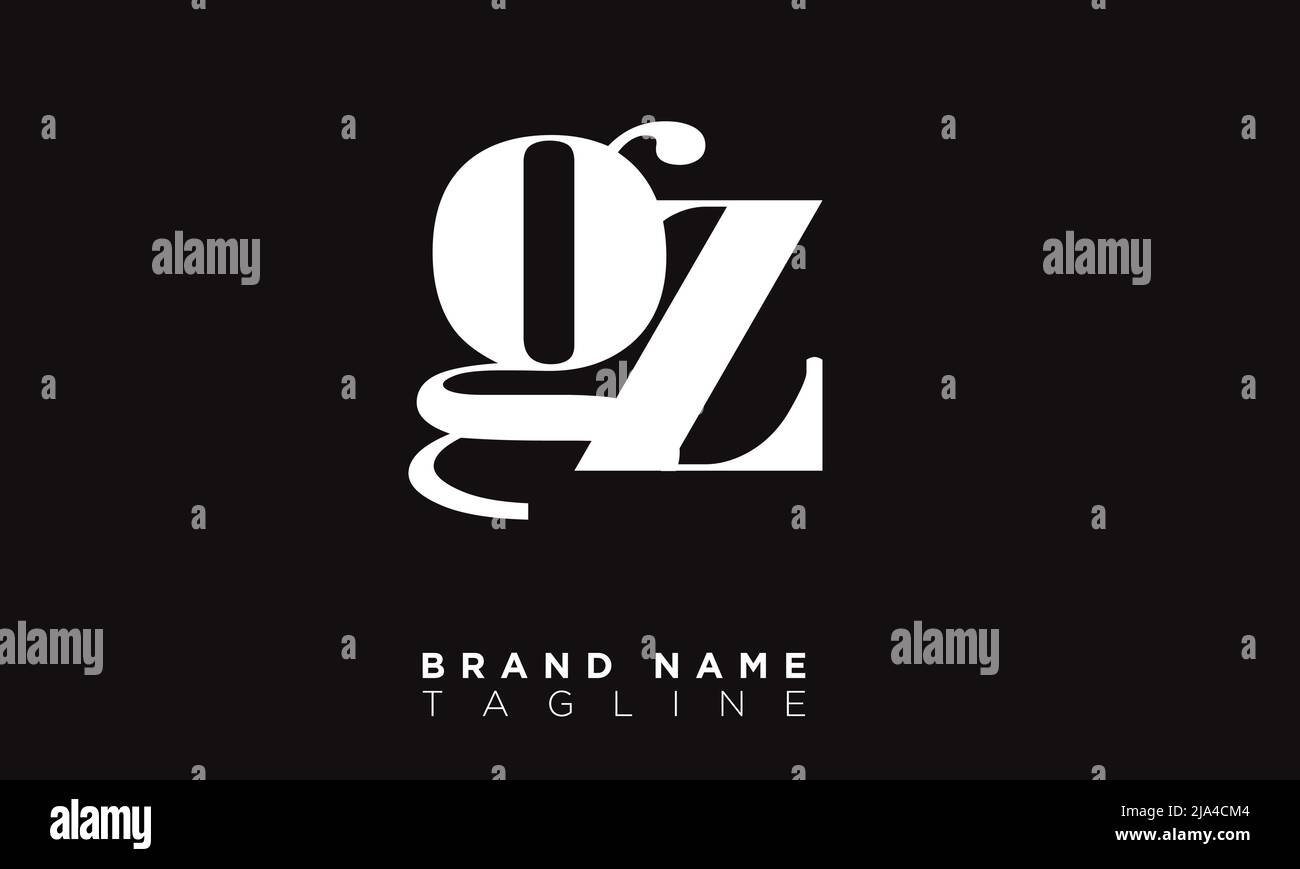 GZ Alphabet letters Initials Monogram logo Stock Vector