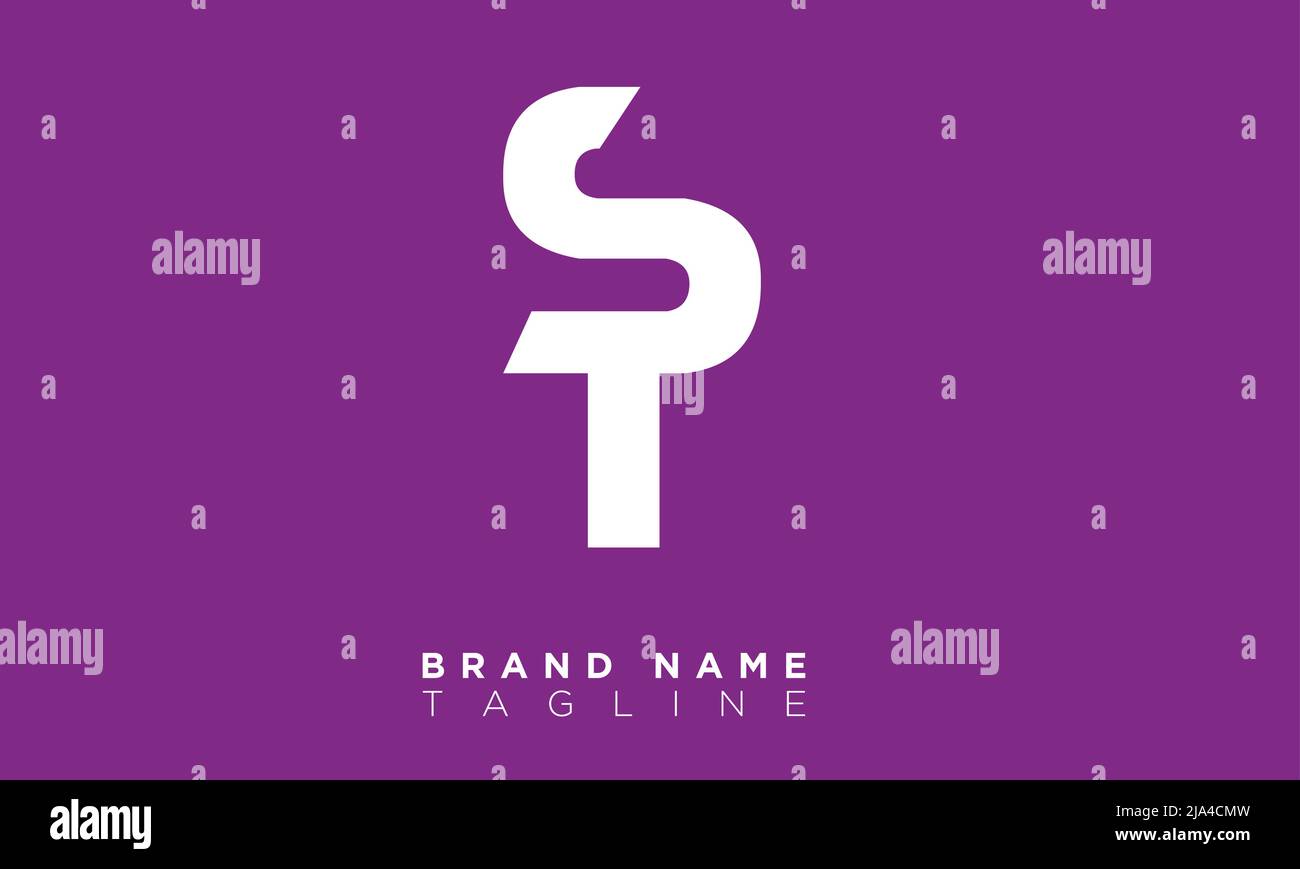 TS Alphabet letters Initials Monogram logo Stock Vector