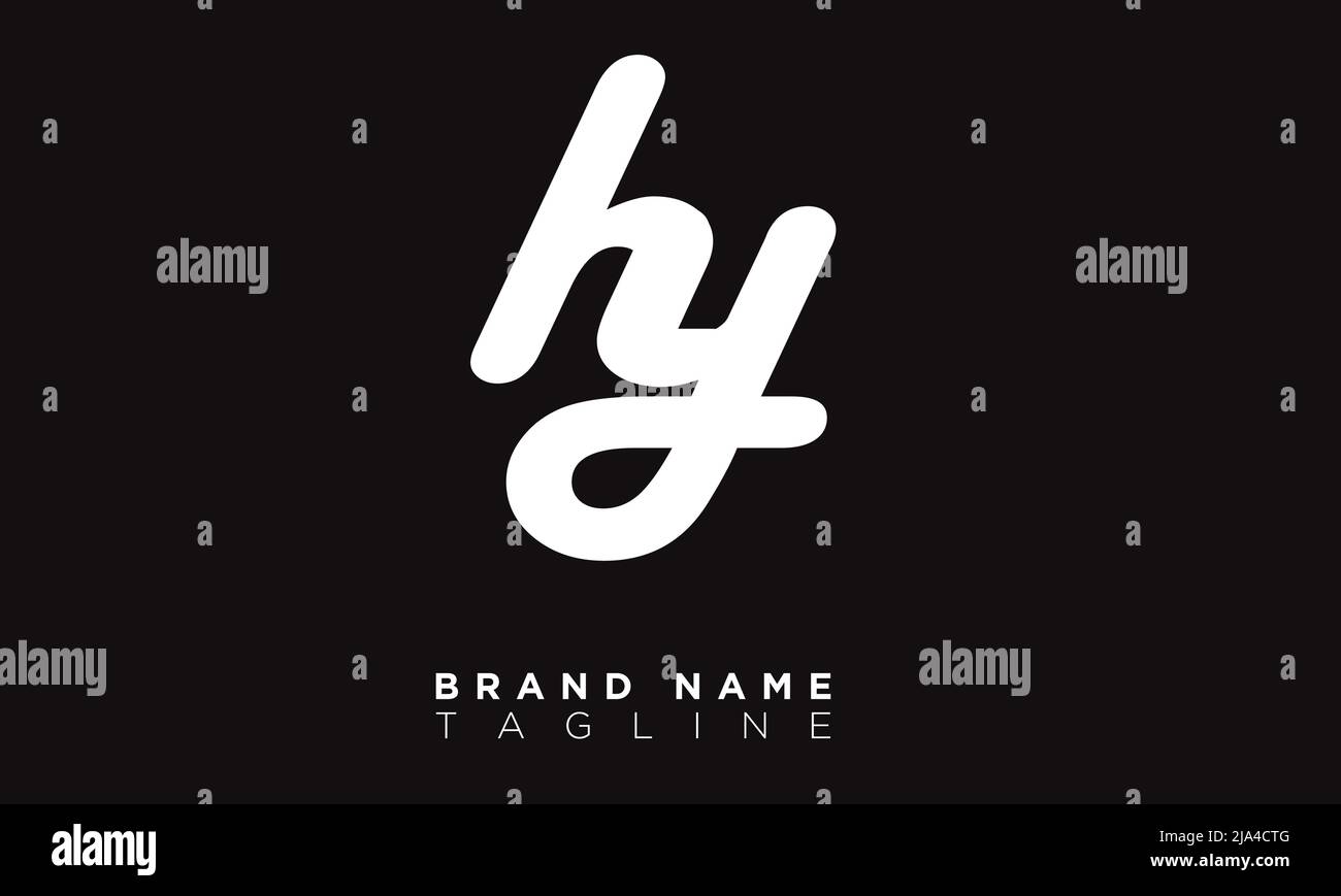 HY Alphabet letters Initials Monogram logo Stock Vector