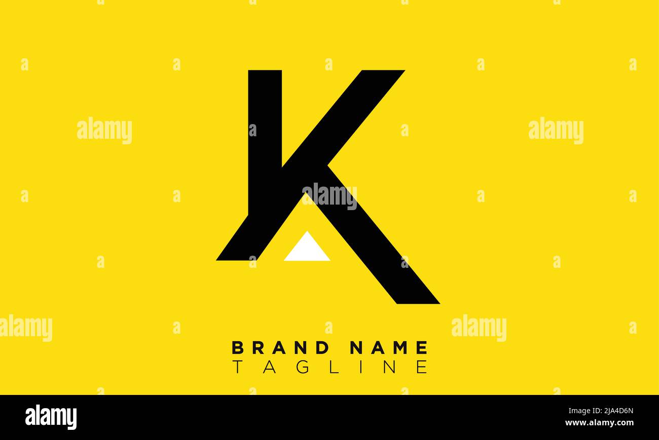 YK Alphabet letters Initials Monogram logo Stock Vector
