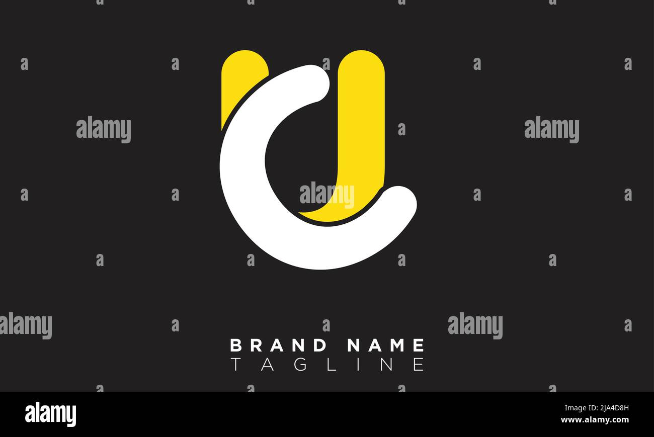 CU Alphabet letters Initials Monogram logo Stock Vector