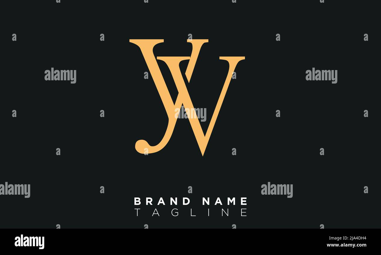 YV Alphabet letters Initials Monogram logo VY, Y and V Stock Vector