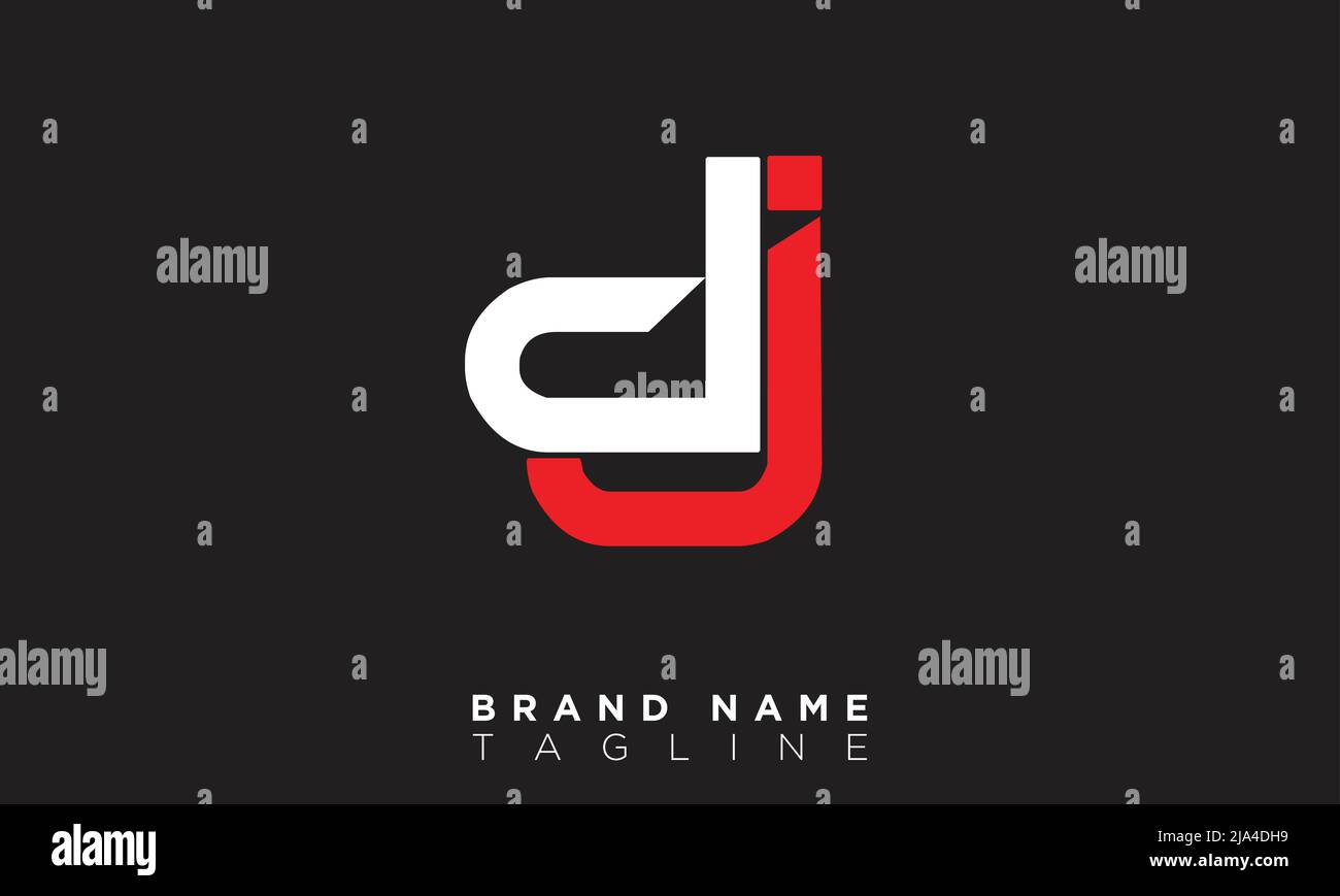 DJ Alphabet letters Initials Monogram logo JD, D and J Stock Vector