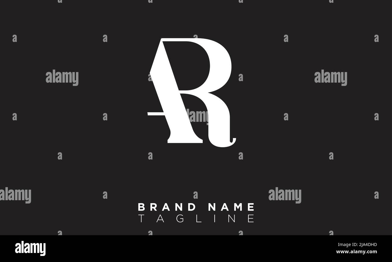 AR Alphabet letters Initials Monogram logo RA, A and R Stock Vector