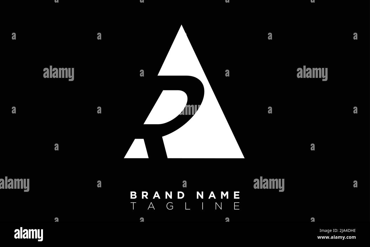 RA Alphabet letters Initials Monogram logo AR, R and A Stock Vector