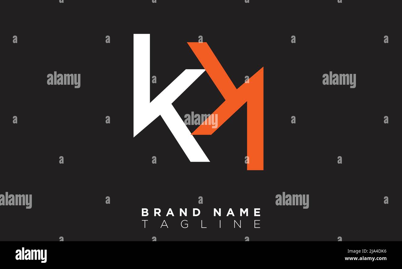 Alphabet letters Initials Monogram logo KK Stock Vector
