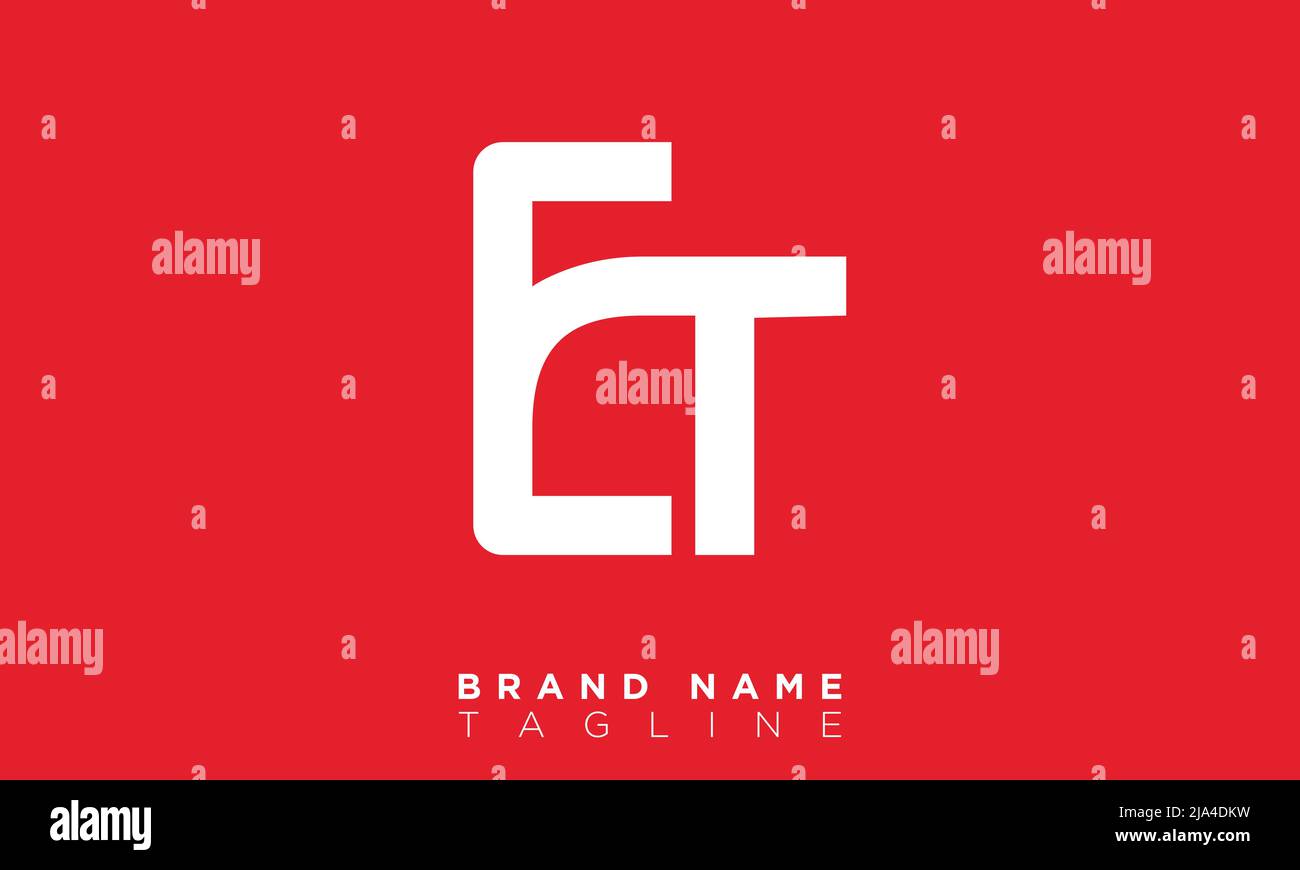 Alphabet letters Initials Monogram logo ET, TE, E and T Stock Vector