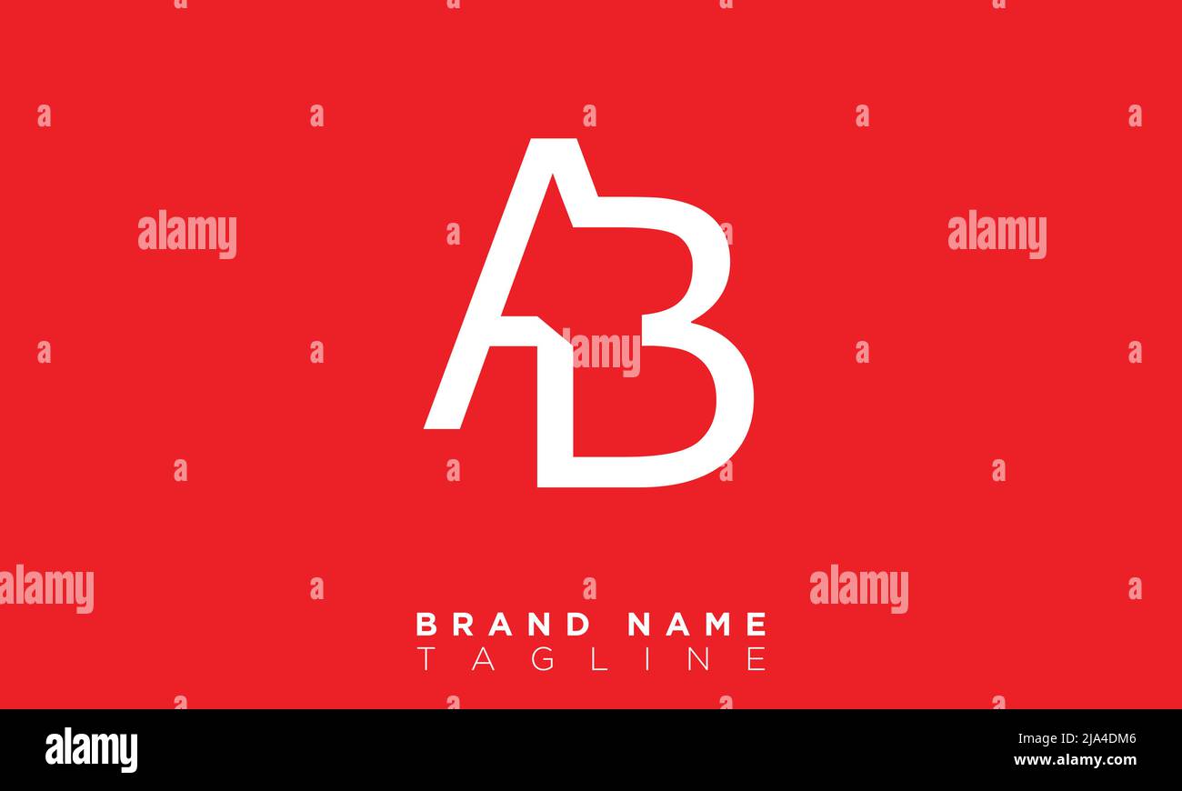 Alphabet letters Initials Monogram logo AB, BA, A and B Stock Vector