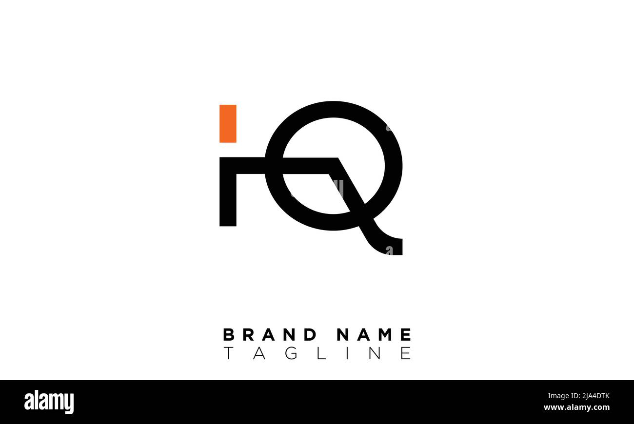 Alphabet letters Initials Monogram logo HQ, QH, H and Q Stock Vector