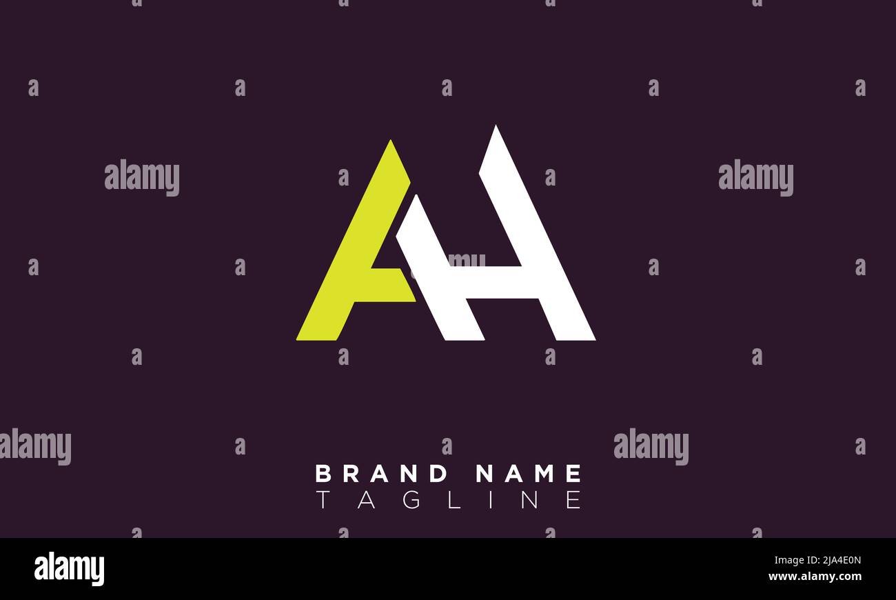 Alphabet letters Initials Monogram logo AH, HA, A and H Stock Vector