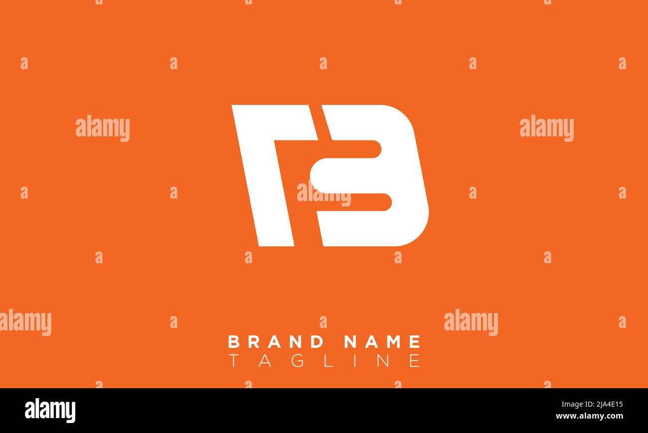 Alphabet letters Initials Monogram logo FB, BF, F and B Stock Vector