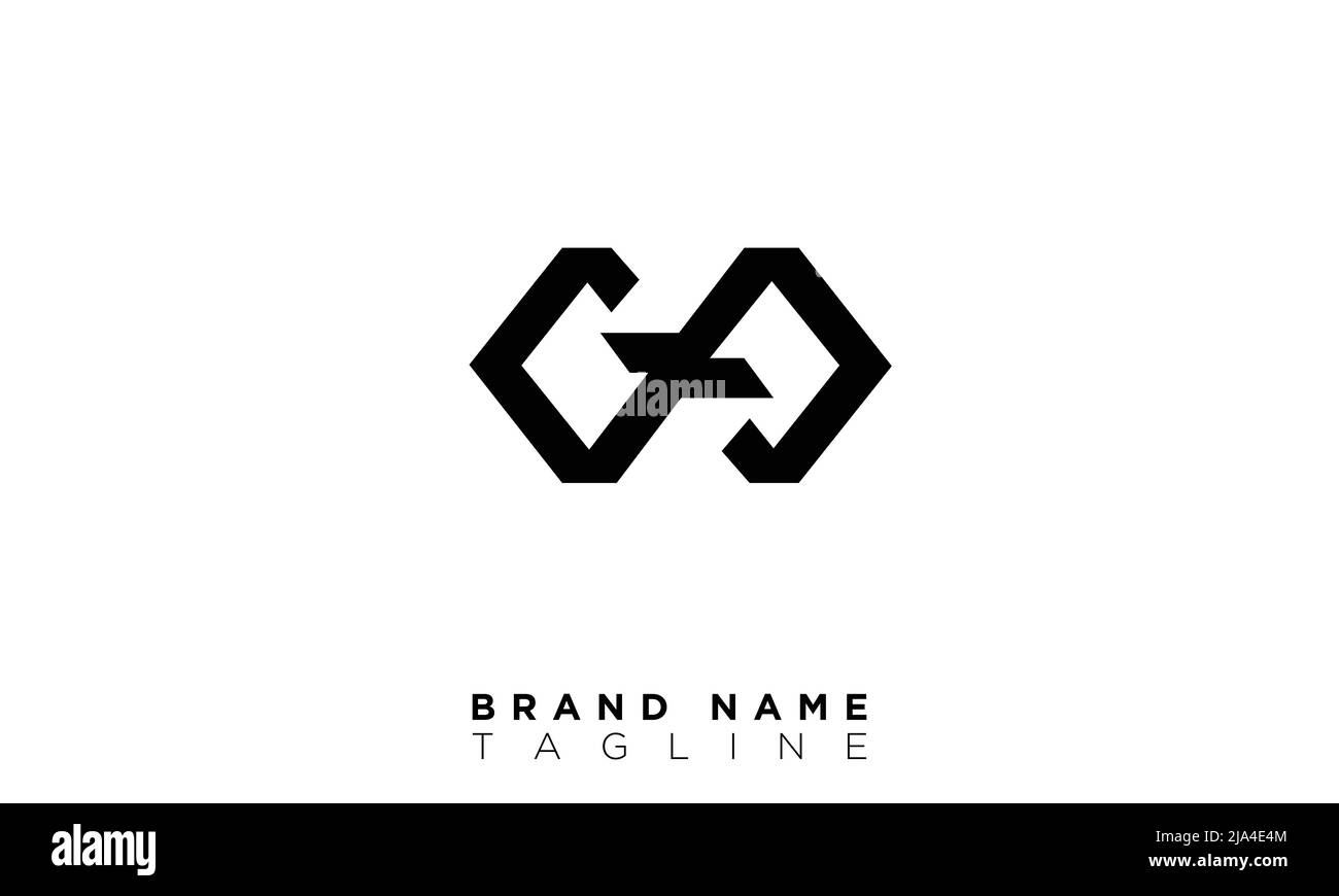 Alphabet letters Initials Monogram logo CD, DC, C and D Stock Vector