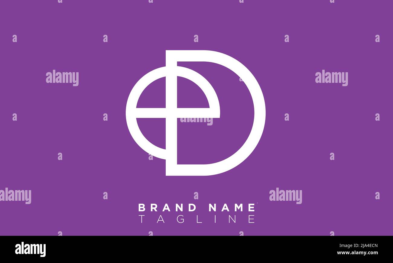 Alphabet letters Initials Monogram logo ED, DE, E and D Stock Vector