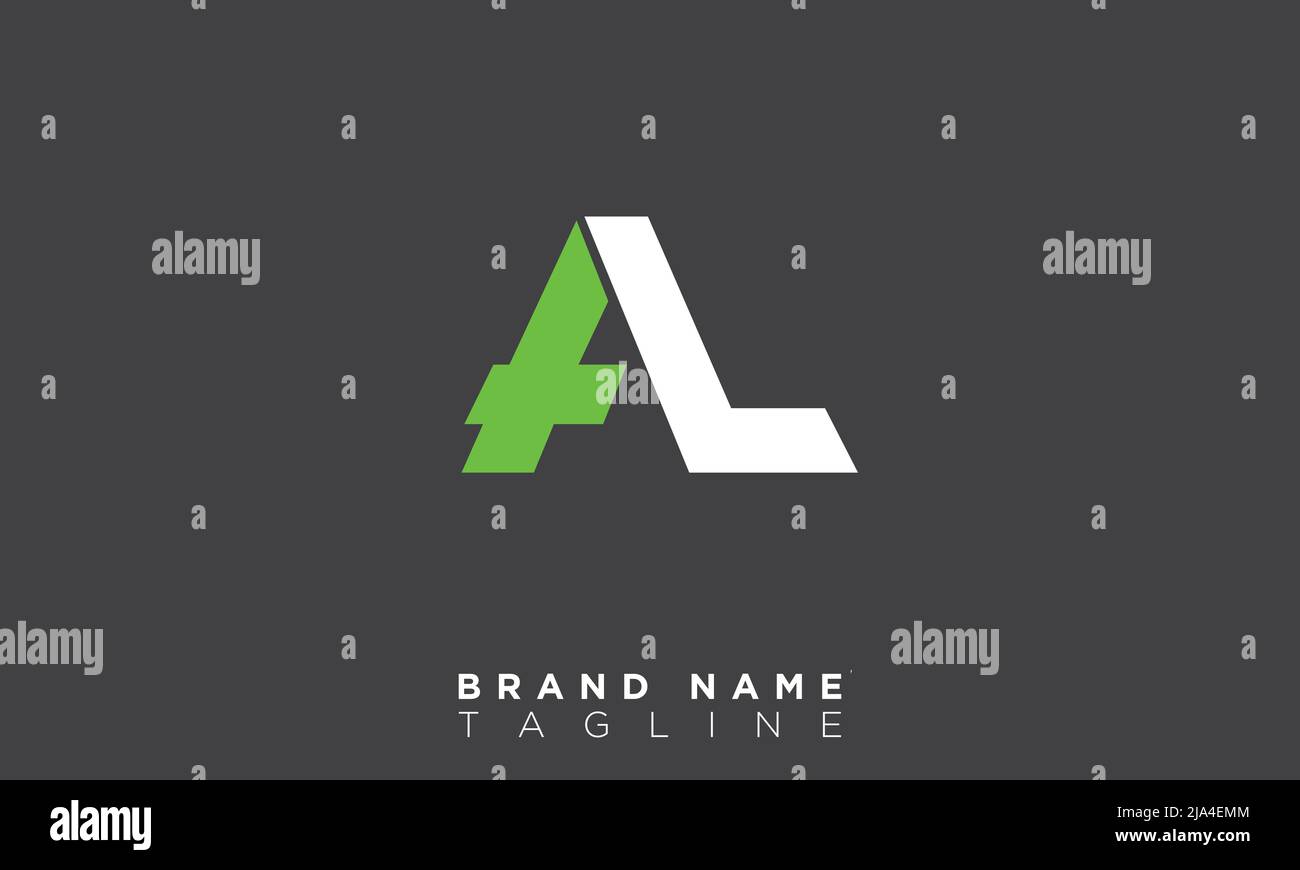 Alphabet letters Initials Monogram logo AL, LA, A and L Stock Vector