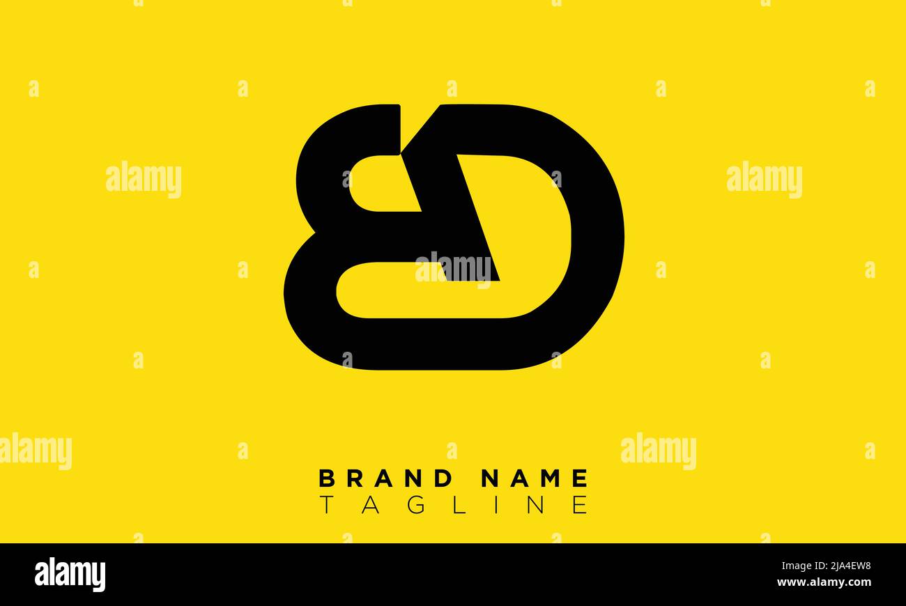 Alphabet letters Initials Monogram logo ED, DE, E and D Stock Vector
