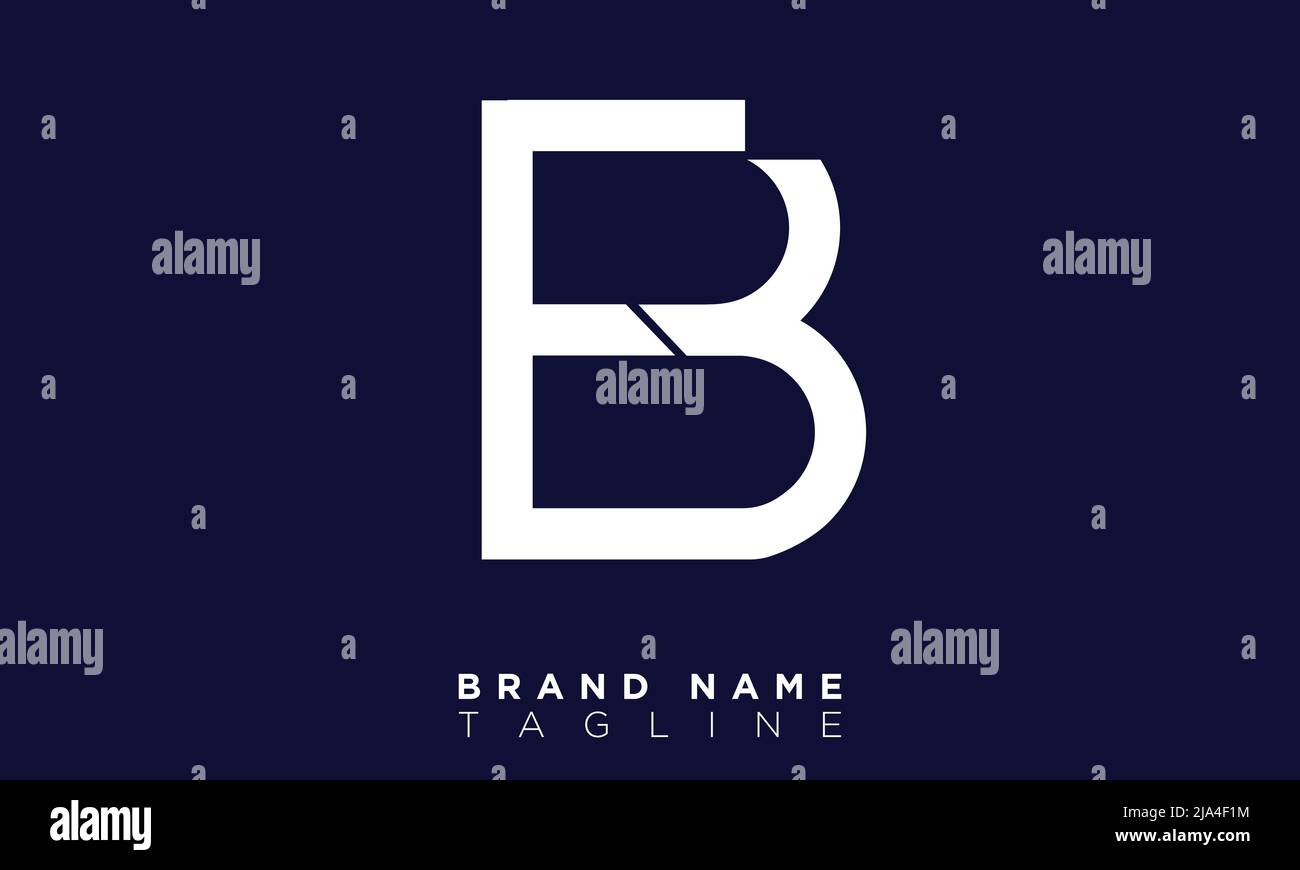 Alphabet letters Initials Monogram logo FB, BF, F and B Stock Vector