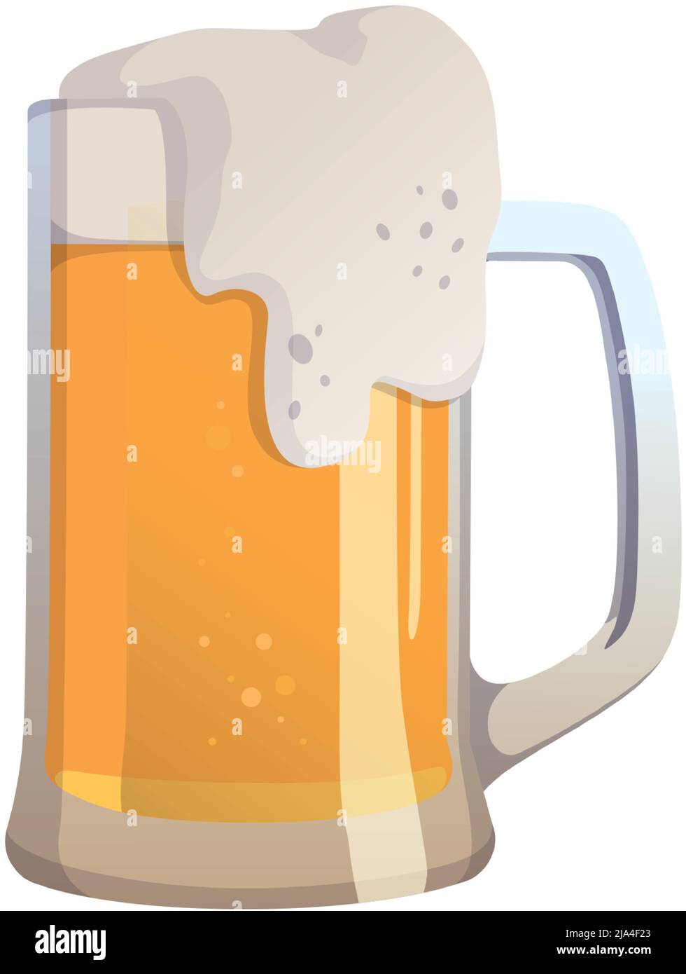 Mug of fresh beer isolated on white background - Vector illustration ...