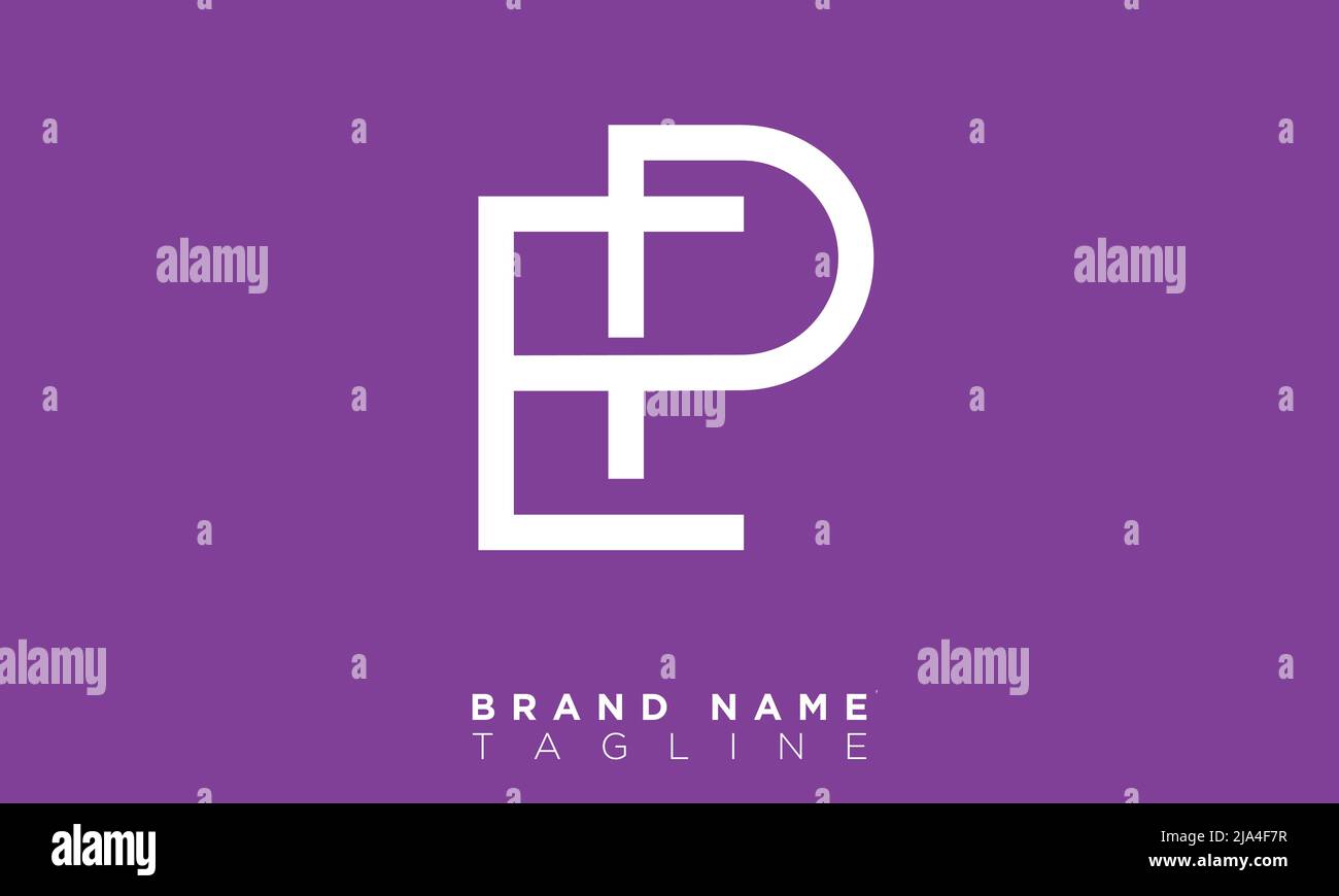 Alphabet letters Initials Monogram logo EP, PE, E and P Stock Vector