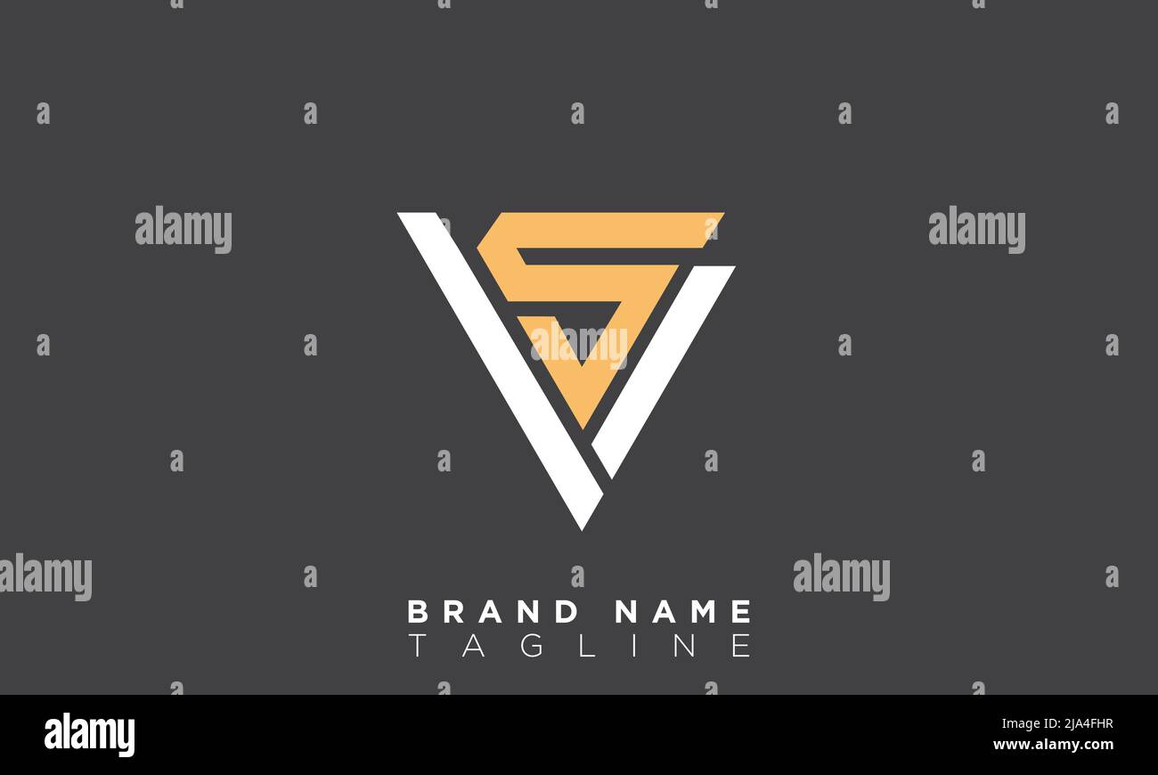 Alphabet letters Initials Monogram logo VS, SV, V and S Stock Vector
