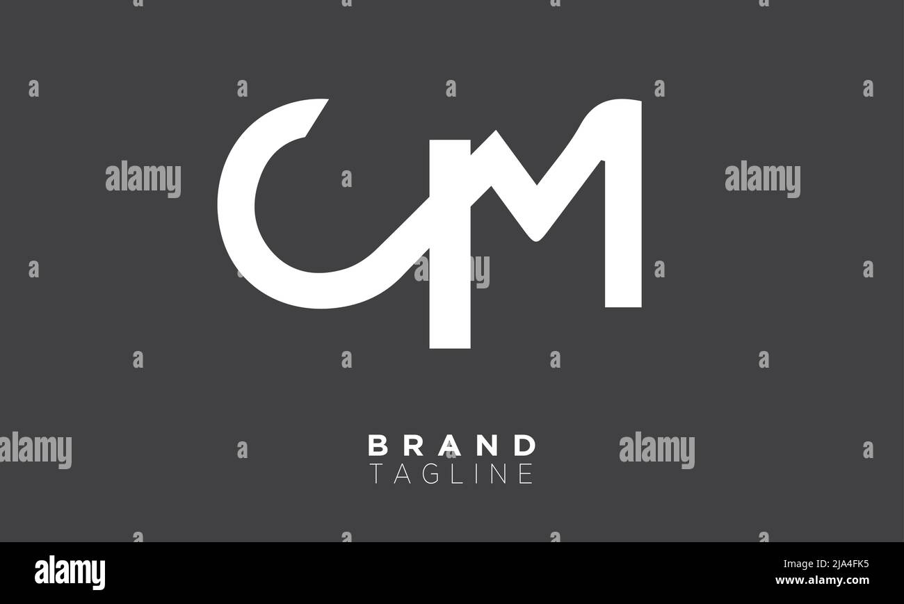 Alphabet letters Initials Monogram logo CM, MC, C and M Stock Vector