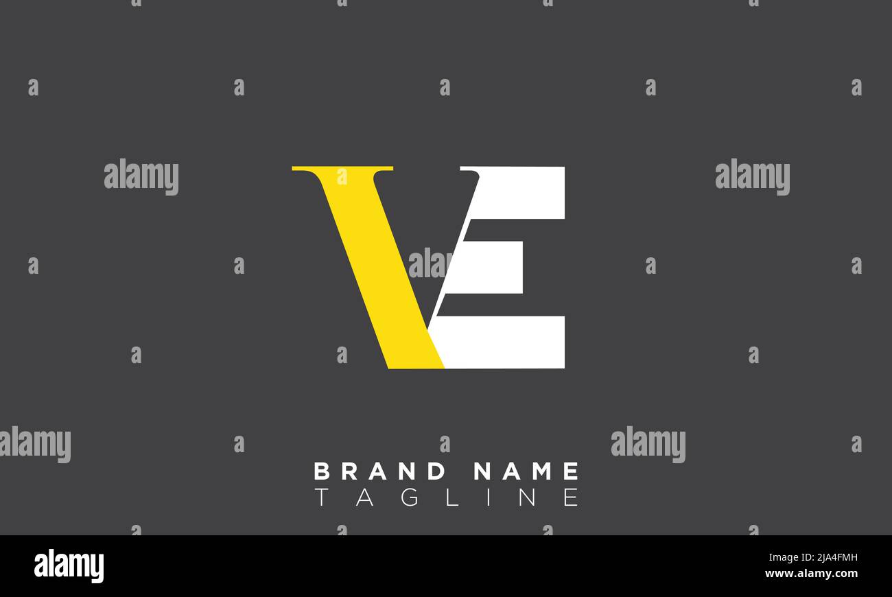 Alphabet letters Initials Monogram logo VE, EV, V and E Stock Vector