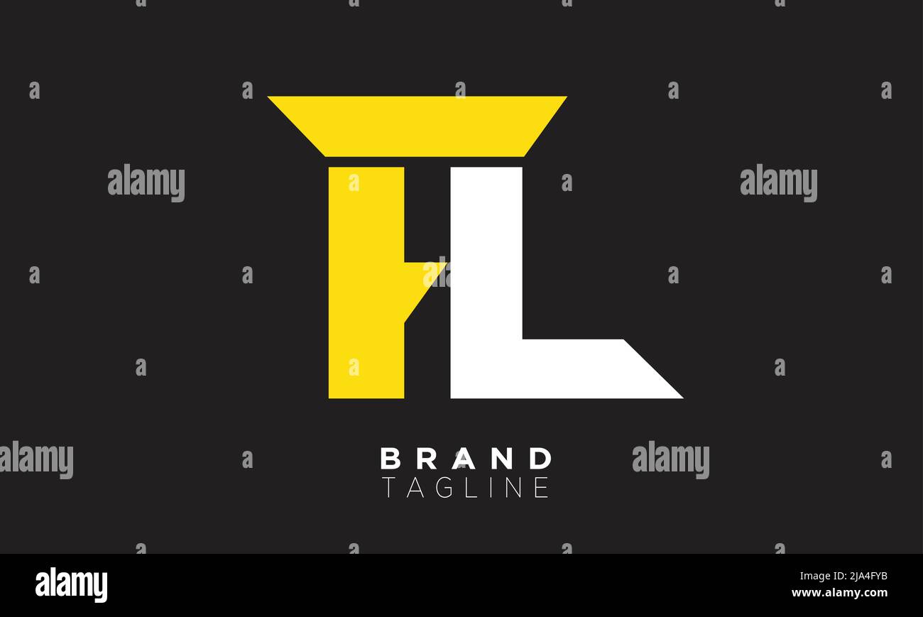 Alphabet letters Initials Monogram logo FL, LF, F and L Stock Vector