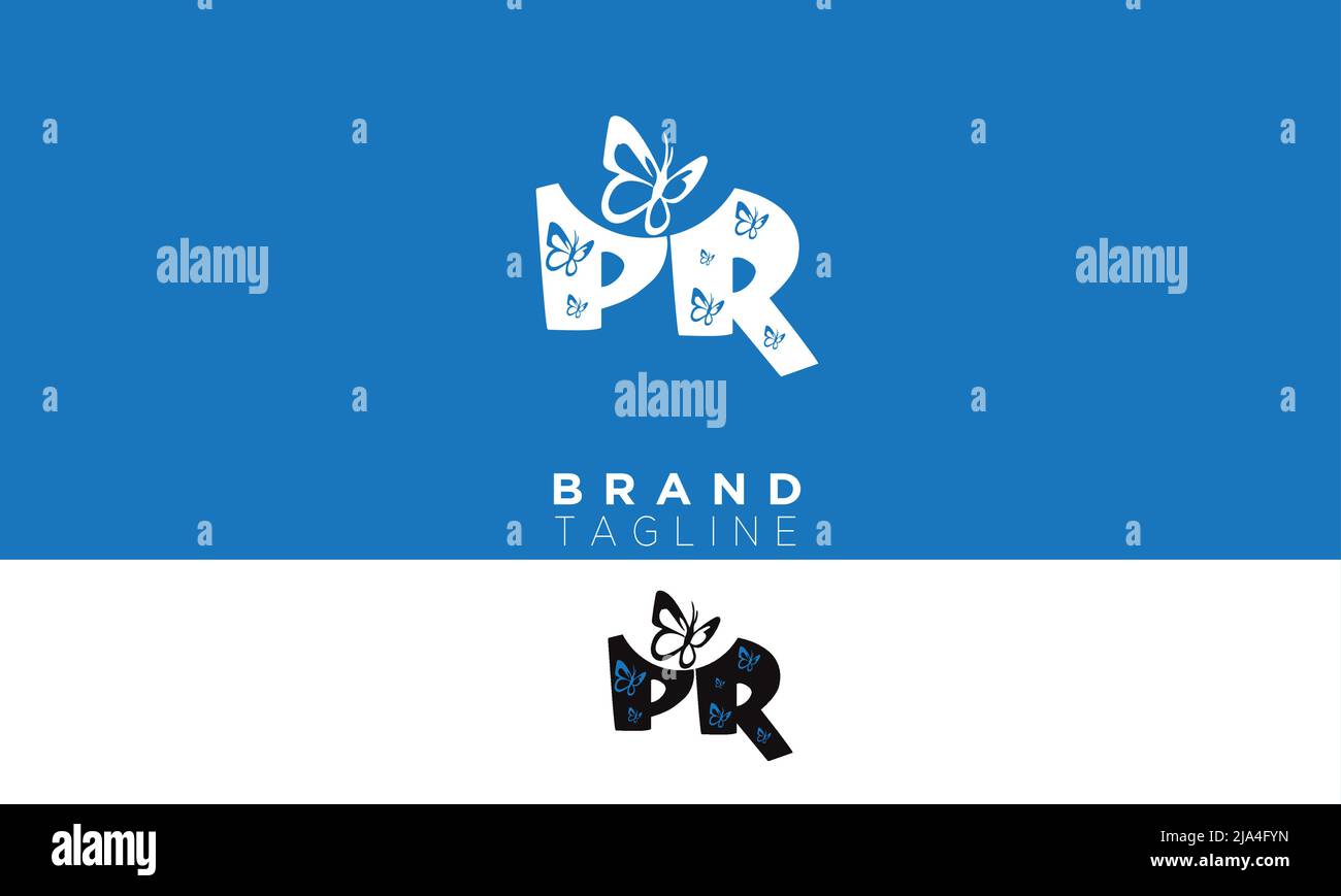 Alphabet letters Initials Monogram logo PR, RP, P and R Stock Vector