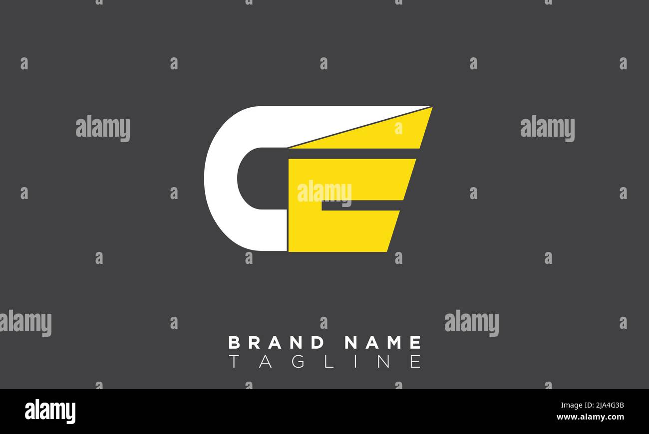 Alphabet letters Initials Monogram logo CE, EC, C and E Stock Vector