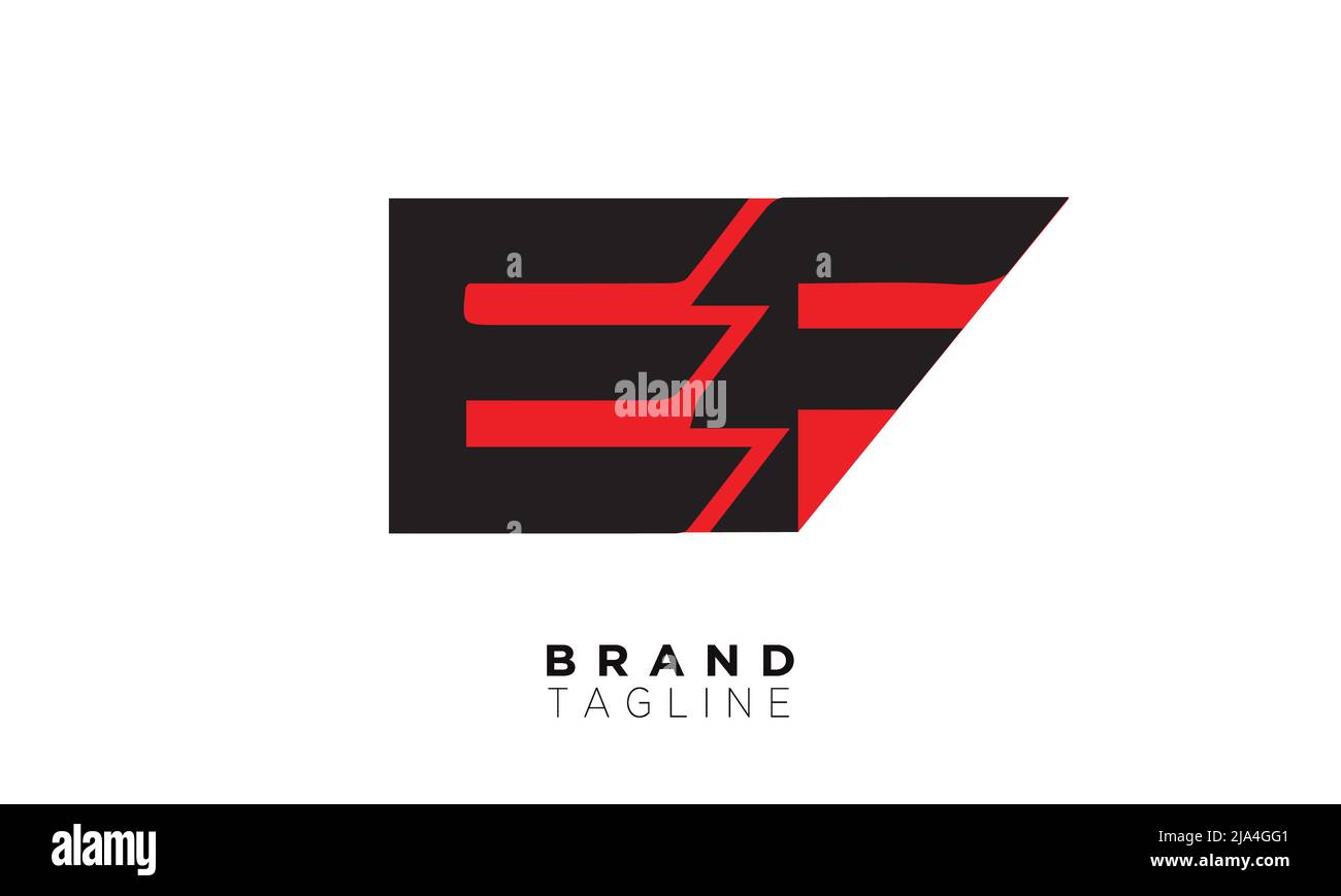 Alphabet letters Initials Monogram logo EF, FE, E and F Stock Vector