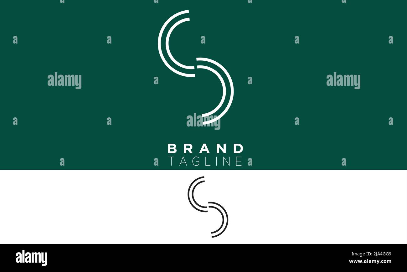 Alphabet letters Initials Monogram logo SC, CS, S and C Stock Vector
