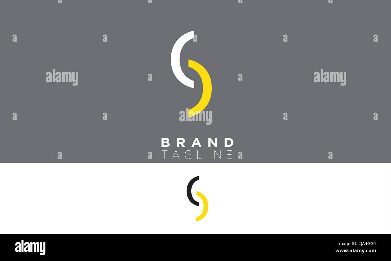 Alphabet letters Initials Monogram logo CS, SC, C and S Stock Vector