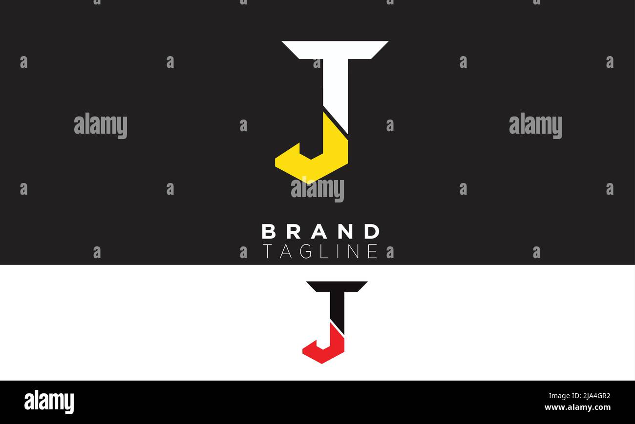 Alphabet letters Initials Monogram logo JT, TJ, J and T Stock Vector