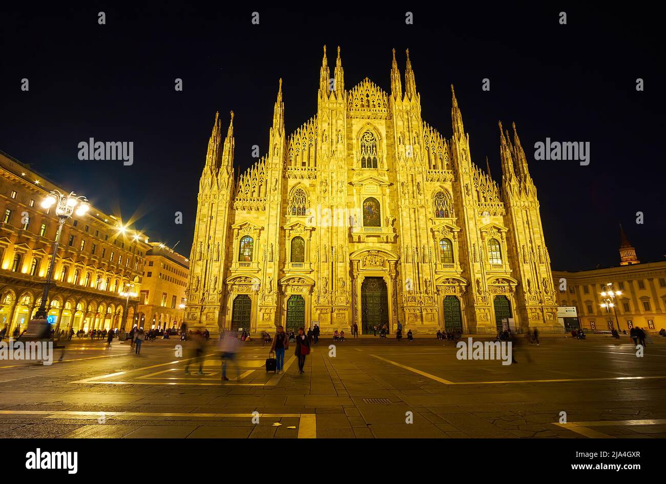 The Stunning Duomo Di Milano Milan Cathedral In Night Illumination the-stunning-duomo-di-milano-milan-cathedral-in-night-illumination