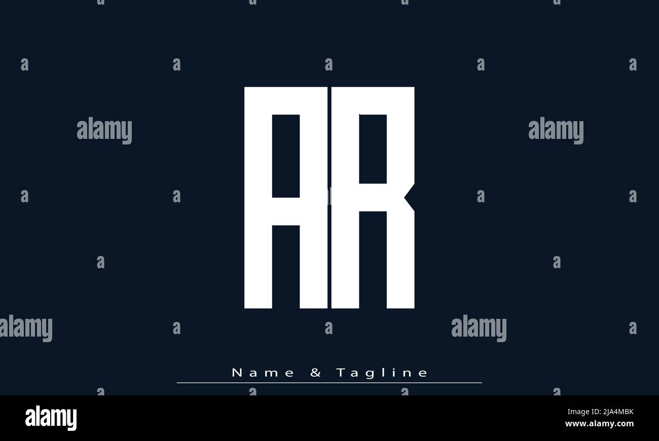 Alphabet letters Initials Monogram logo AR, RA Stock Vector