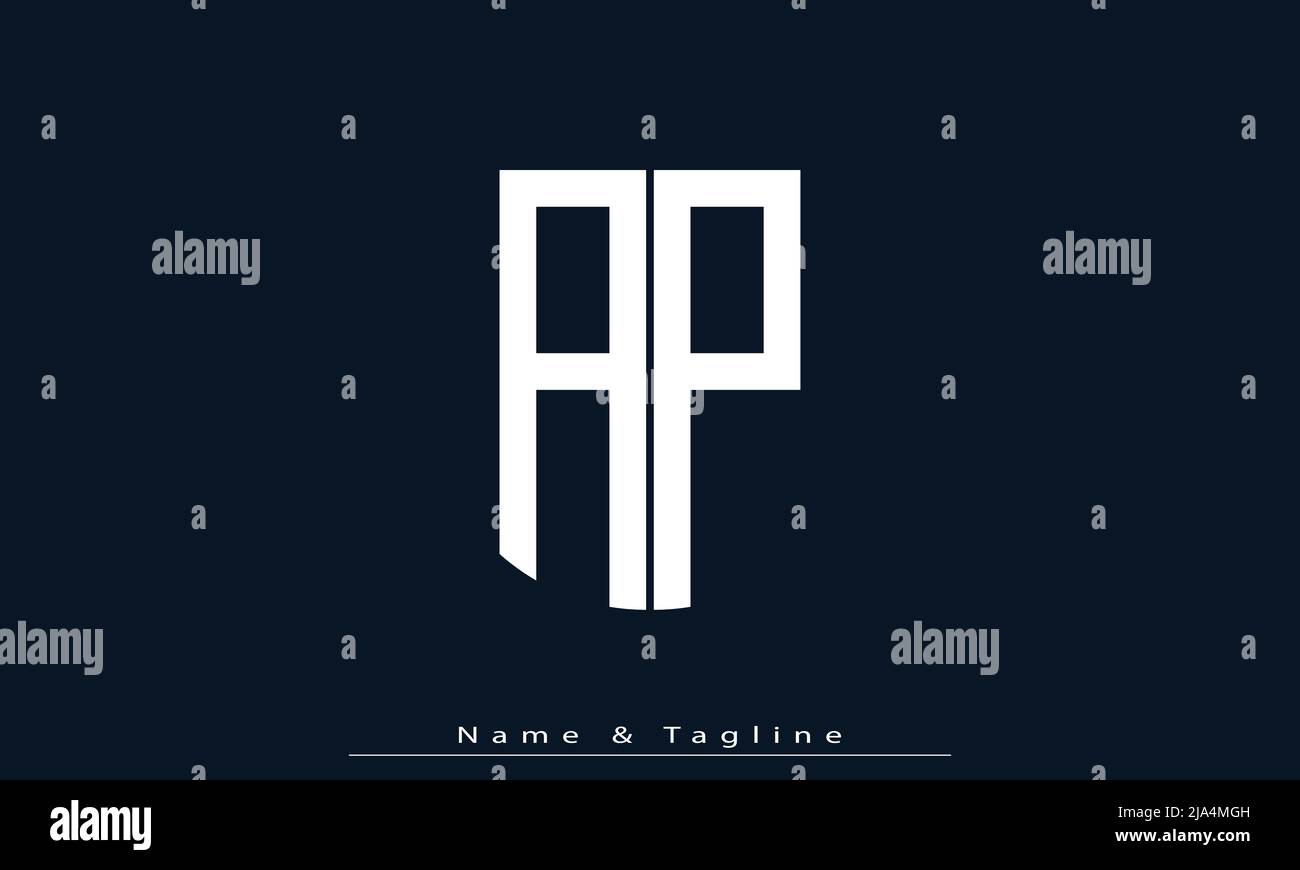 Alphabet letters Initials Monogram logo AP, PA Stock Vector