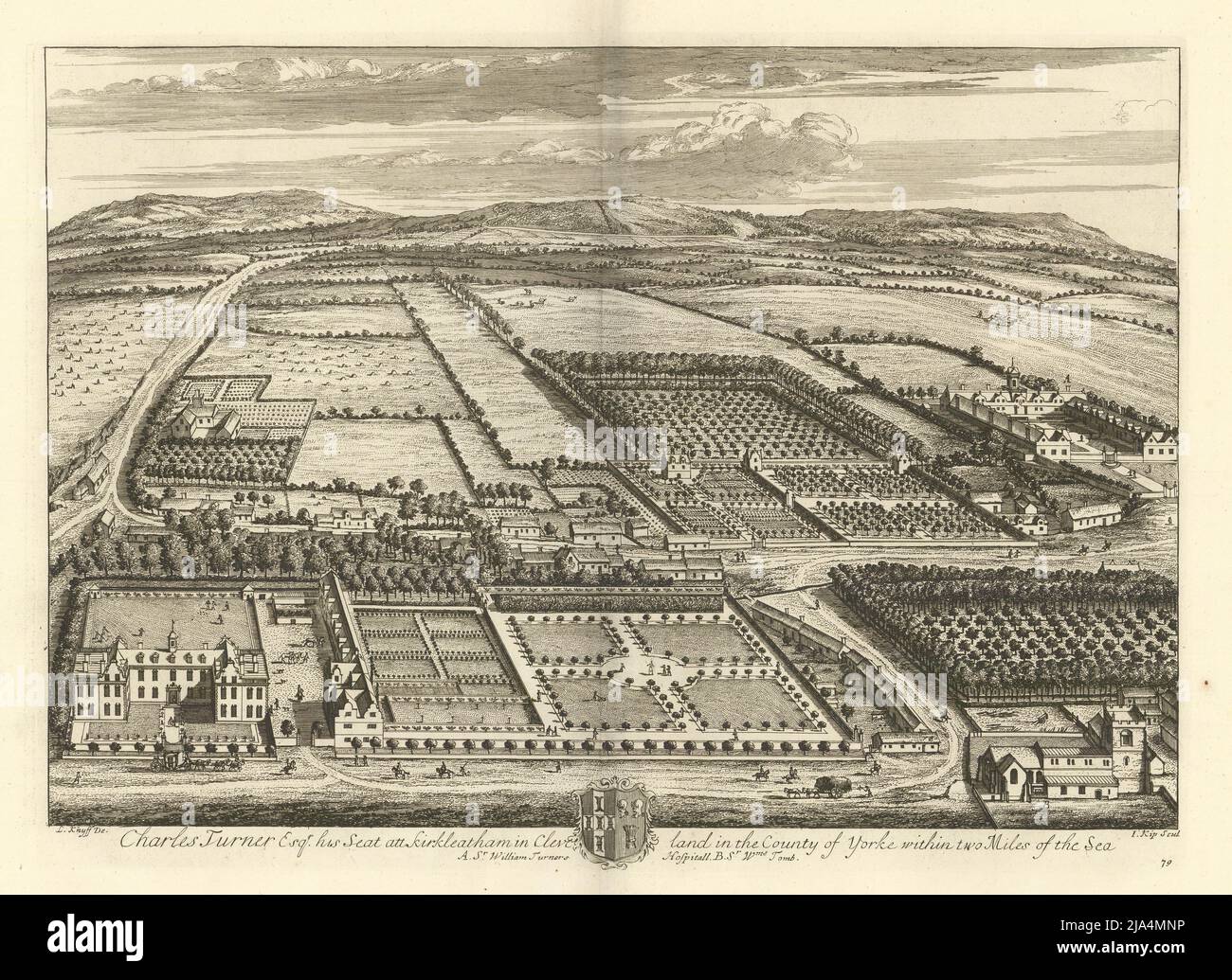 Kirkleatham Hall, Redcar, Yorkshire. "Charles Turner… his seat". Kip