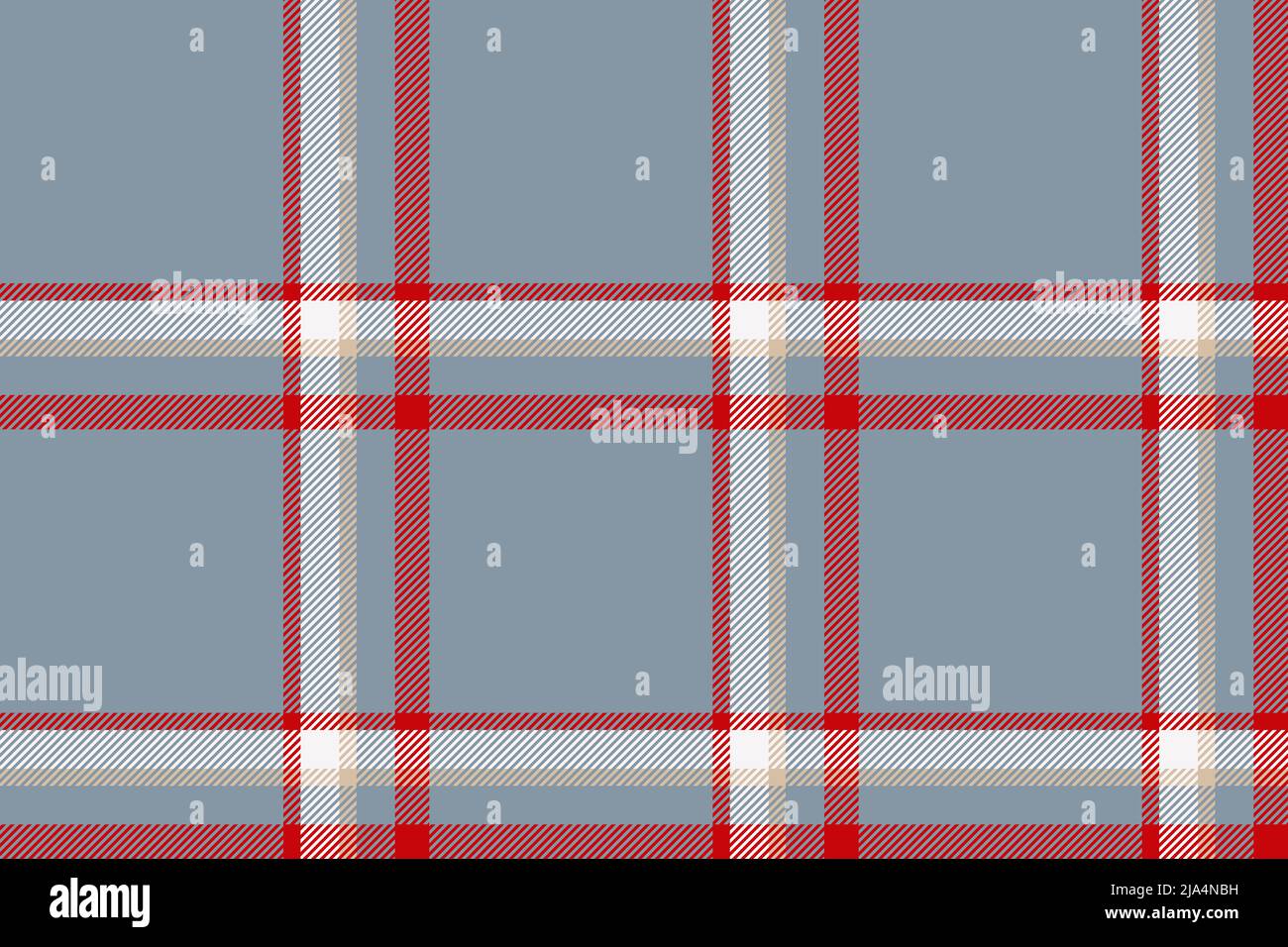 Plaid background, check seamless pattern in blue. Vector fabric texture for textile print, wrapping paper, gift card, wallpaper flat design. Stock Vector