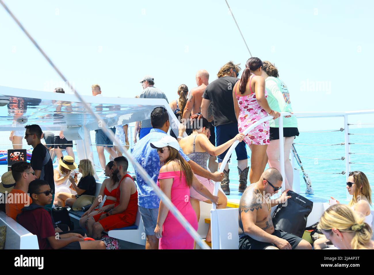 Snorkeling tour in Key West Florida on September 5 2021, people on the